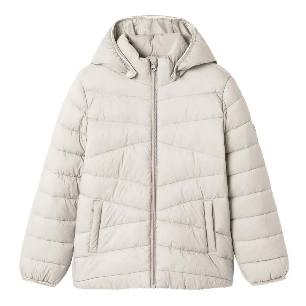 NAME IT Daunenjacke Weiß für Mädchen marble