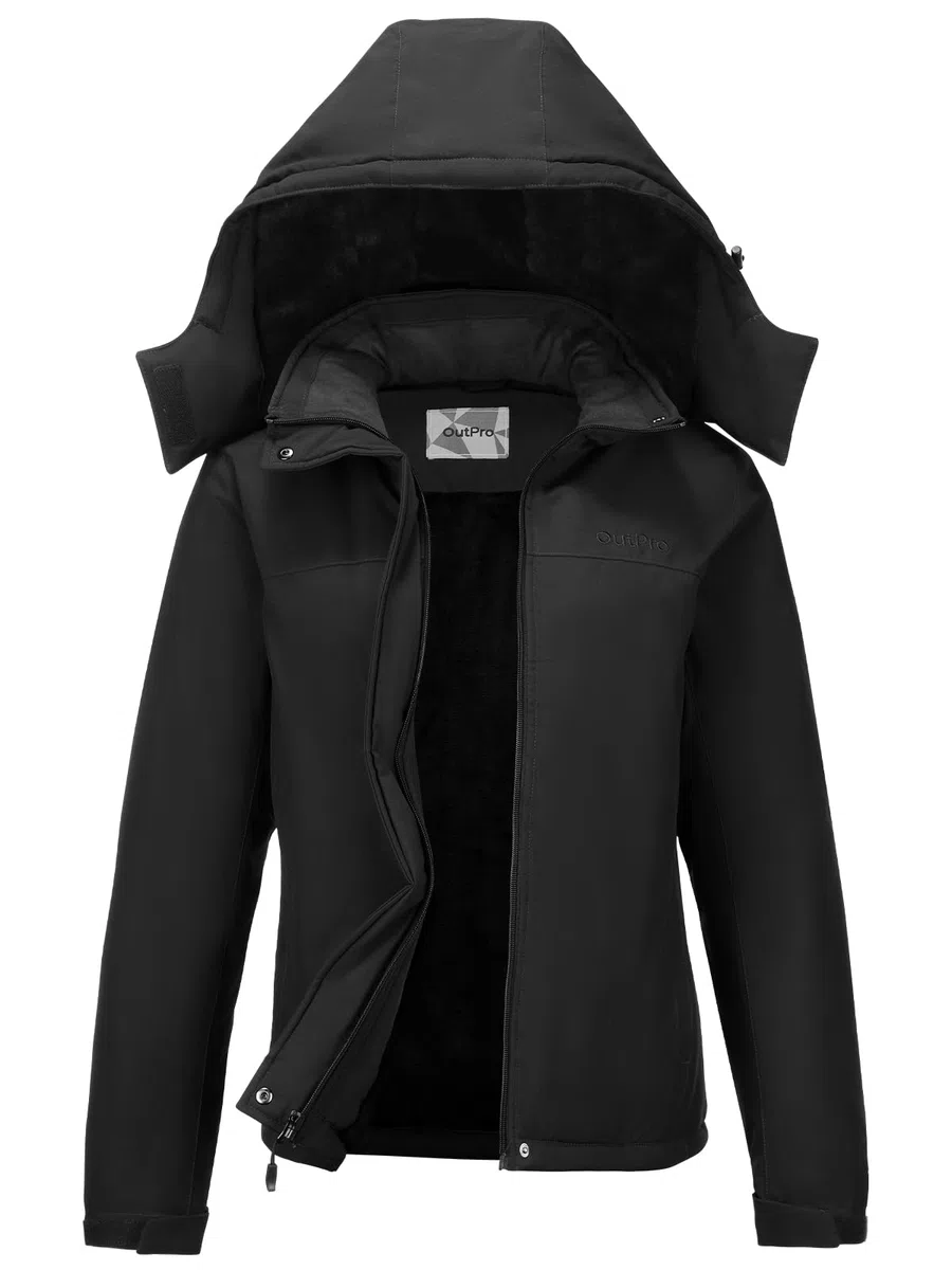 OutPro Damen Skijacke Winter Schneemantel Warm Fleece Mountain Wasserdichte Damenjacke Snowboardjacken