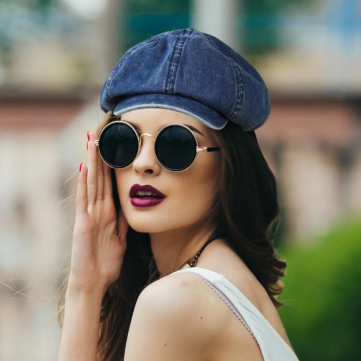 Perfeclan Damen Ballonmütze Schirmmütze Sommerhüte Kappe Barett Baskenmütze Newsboy Cap Vintage Maler Mütz Bakerboy Mütze Schiebermütze Cabbie-Mütze mit Schirm für Alle Jahreszeiten