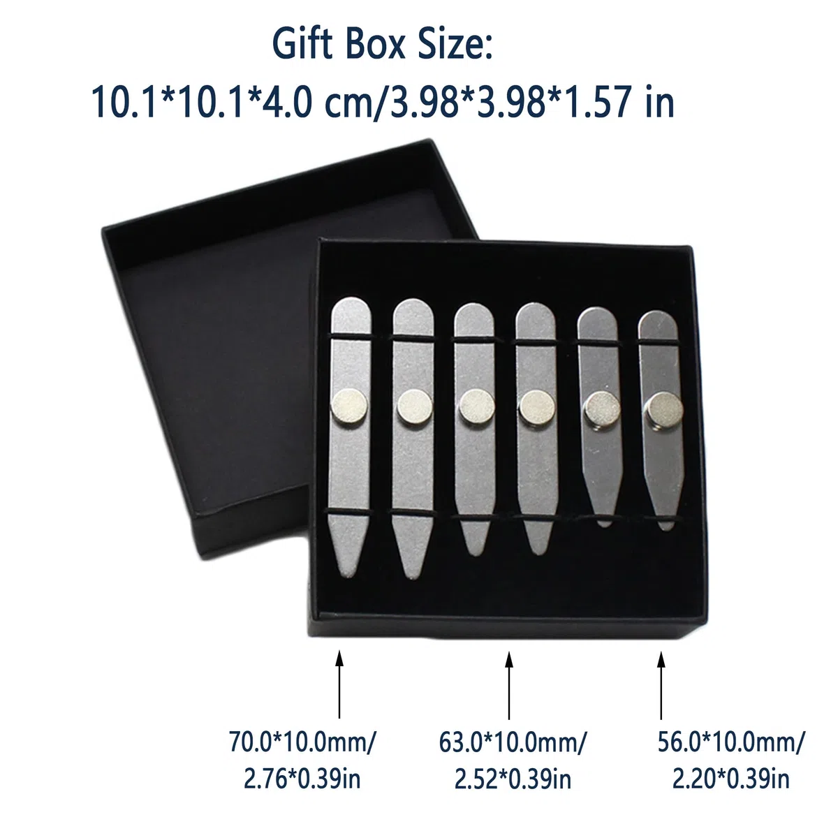 KragenstäBchen,Collar Stays,Metall Hemdkragen Hemdkragen StäBchen,Hemdkragen-EckstüCk,Silberner Hemdkragenhalter,KragenstäBchen Set,FüR vatertagsgeschenk für papa