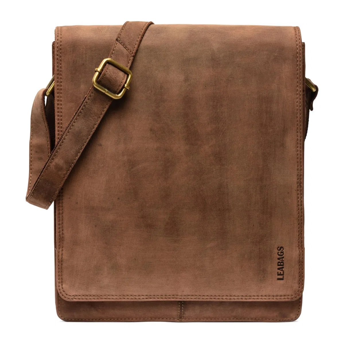 LEABAGS London Umhängetasche Herren Leder Echtes Leder 32x26x8 cm Schultertasche Vintage