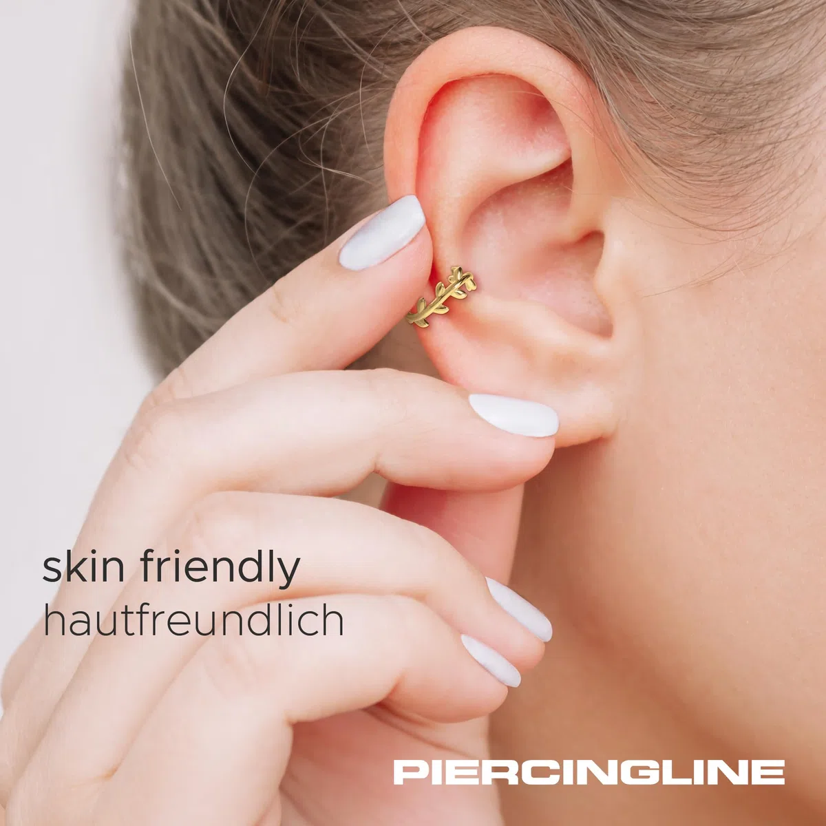 PIERCINGLINE Chirurgenstahl Fake Ohrring Ohrklemme Ear Cuff RANKE 4 stylischen Farben