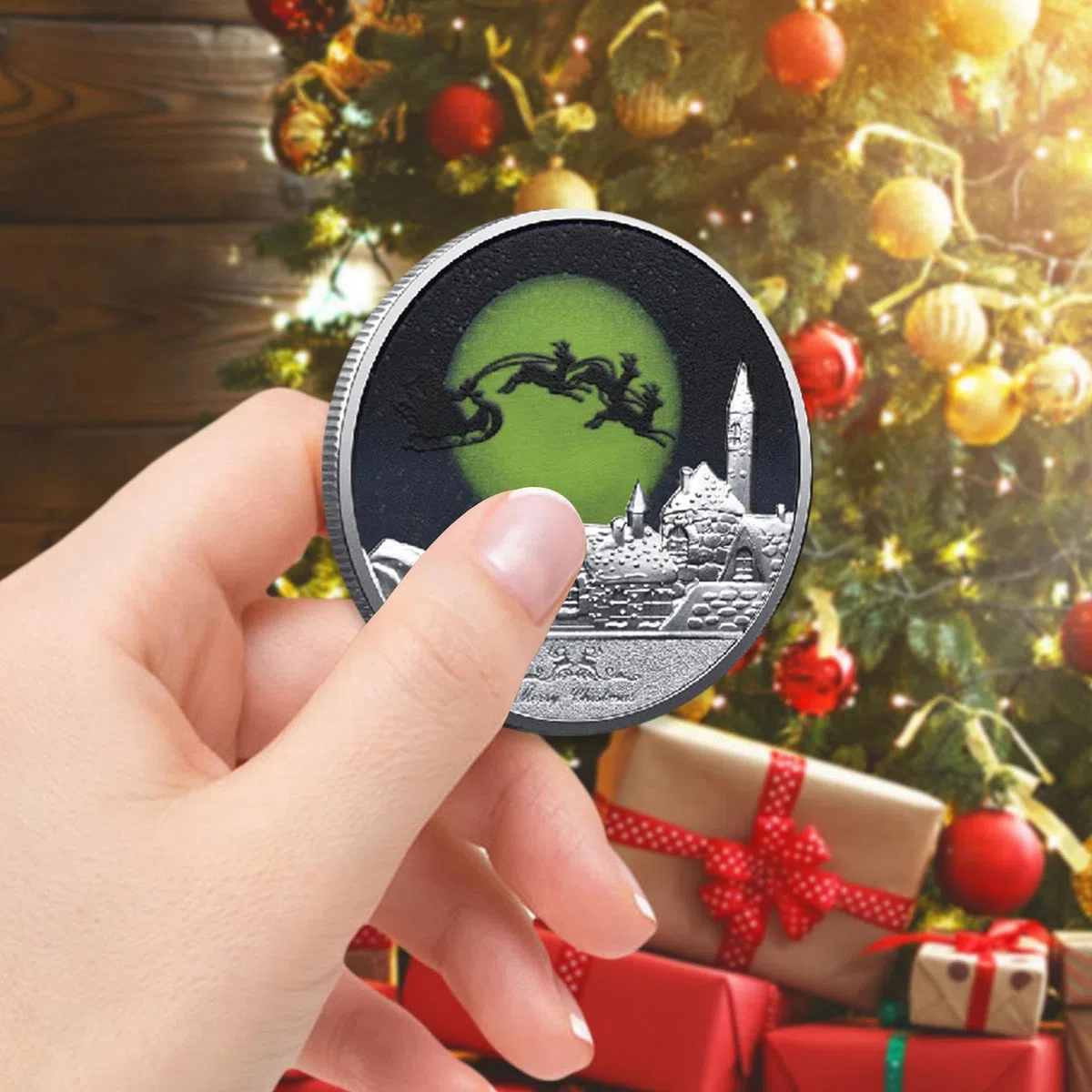 Frohe Weihnachtsmünzen,Gravur Münzeisen - Silberne Metall-Gedenkmünzen, seltene Münzen für die Geburtstagsgeschenksammlung zu Hause, Souvenir, Gedenkgeschenk
