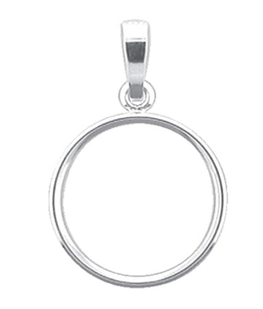 Münzfassung Krappenfassung aus 925 echt Silber 23 mm
