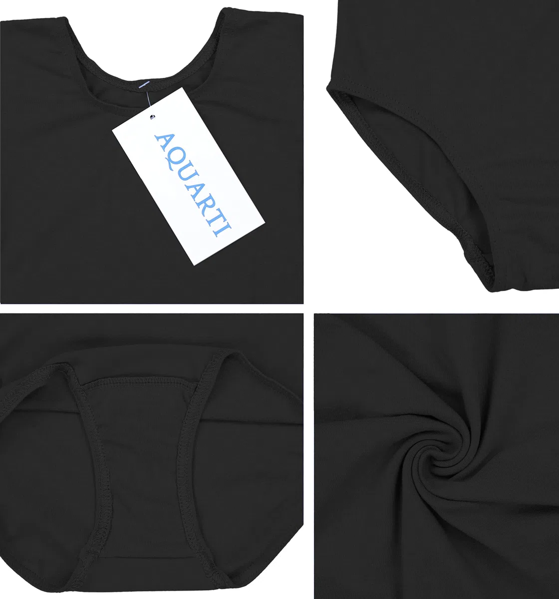 Aquarti Mädchen Body 3/4 Arm Ballett Trikot