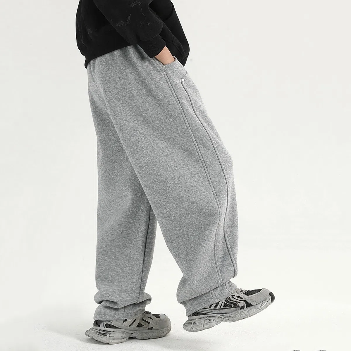 Baggy Jogginghose Jungs Sporthose Kinder Jungen Sweathose Mit Weite Bein Einfarbig Mit Kordelzug and Taschen Loose Casual Sweatpants