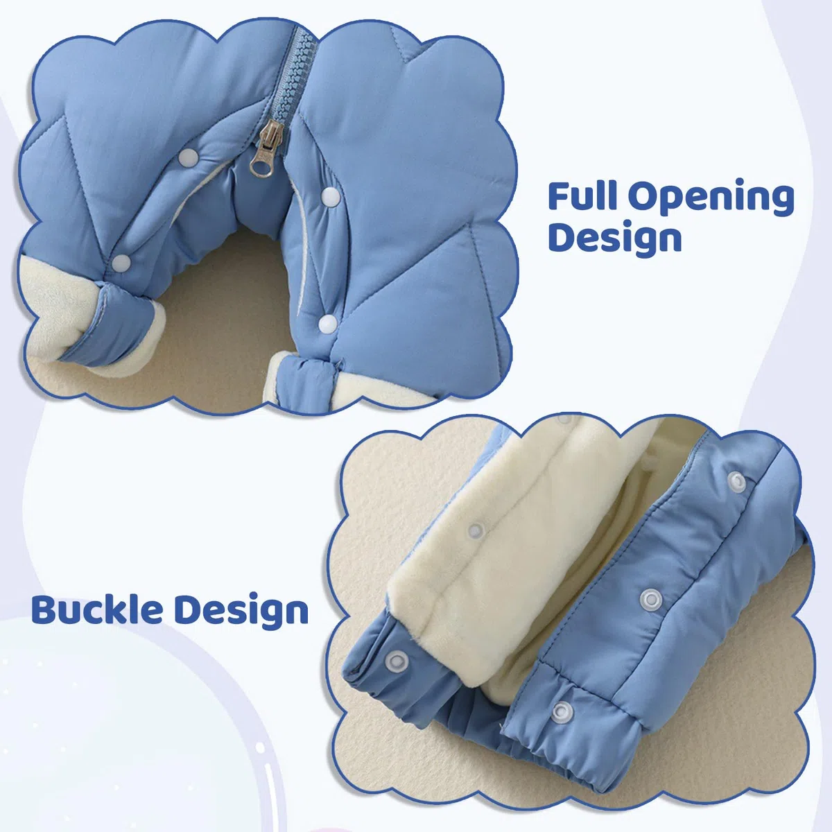 WYTbaby Baby Schneeanzug Warm Einteiliger Winteroverall Mit Kapuze Fleece Jumpsuit für Jungen Mädchen 0-12 Monate
