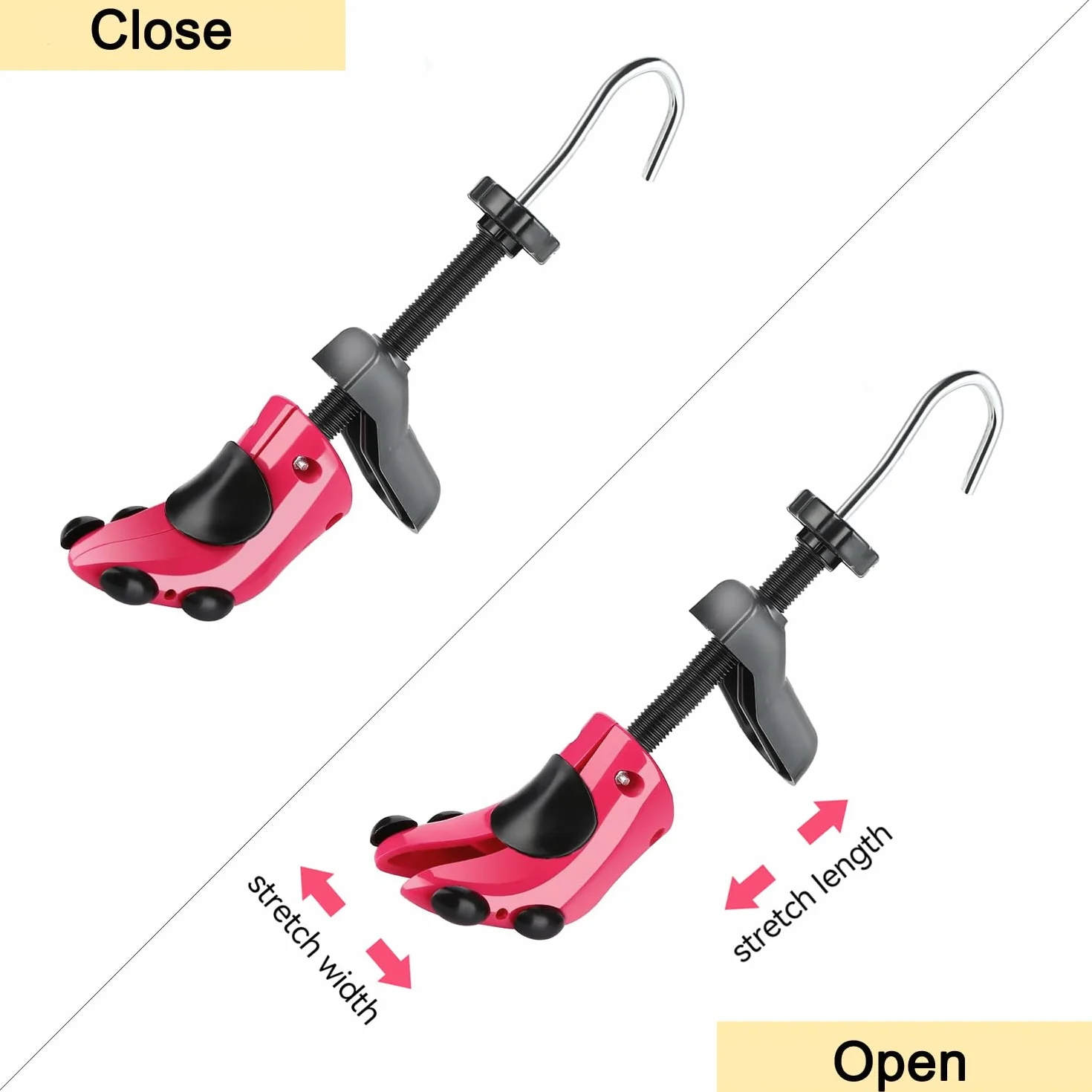 Schuhspanner Damen Herren Schuhdehner, Schuhspanner Schuhweiter für Einstellbare Länge und Breite mit Schuhlöffel