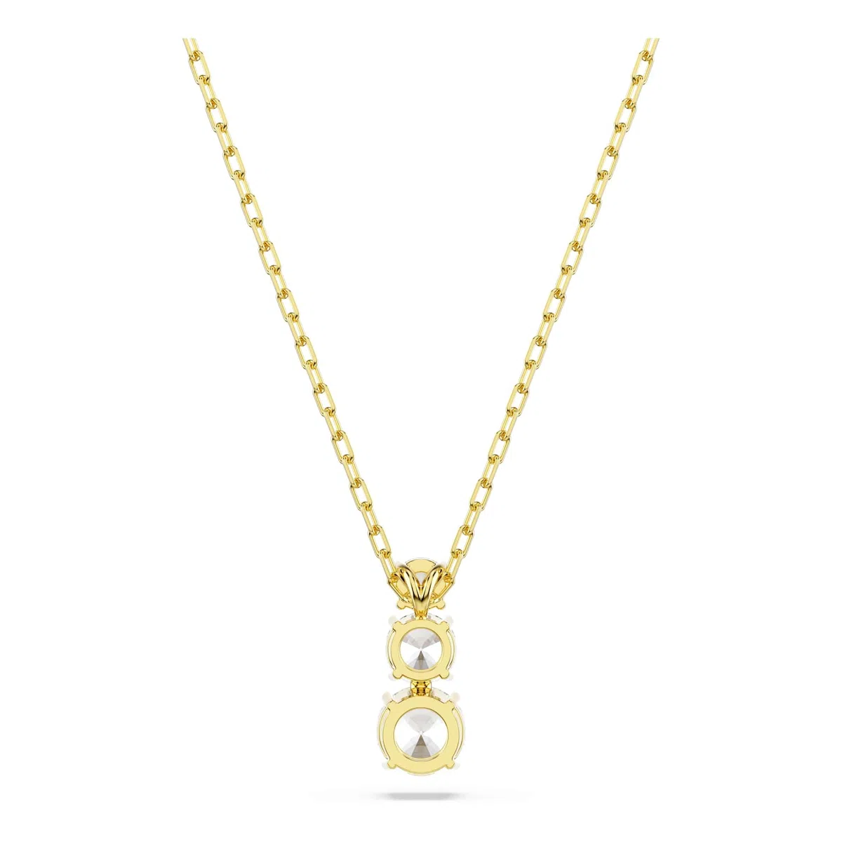 Swarovski Stilla Attract Anhänger Vergoldete Damenhalskette mit Klaren Zirkonia Rundschliff 38-45 cm