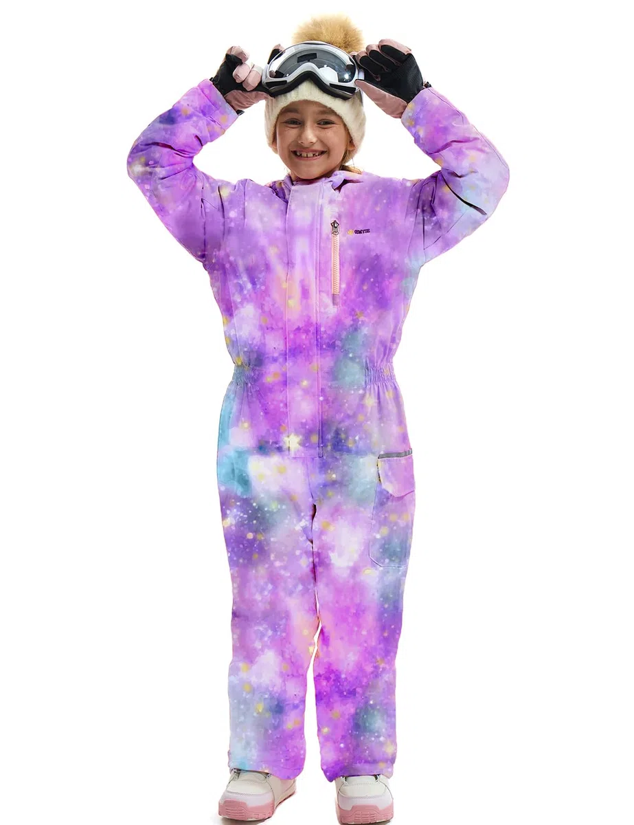 GEMYSE Kinder schneeanzug Winter Outdoor Jungen Mädchen Wasserdicht Warm Winddicht skianzug Einteilig Atmungsaktiv