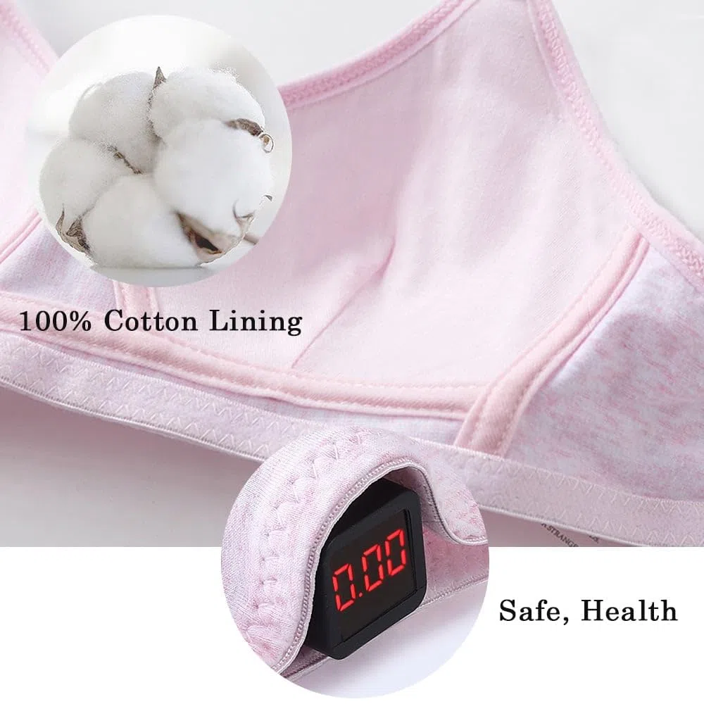 Bysion Mädchen Sport BH aus Baumwolle Bralette 3er-Pack Ohne Bügel Nahtlose Sportunterwäsche mit Verstellbarem und abnehmbarem Schultergurt Unterwäsche
