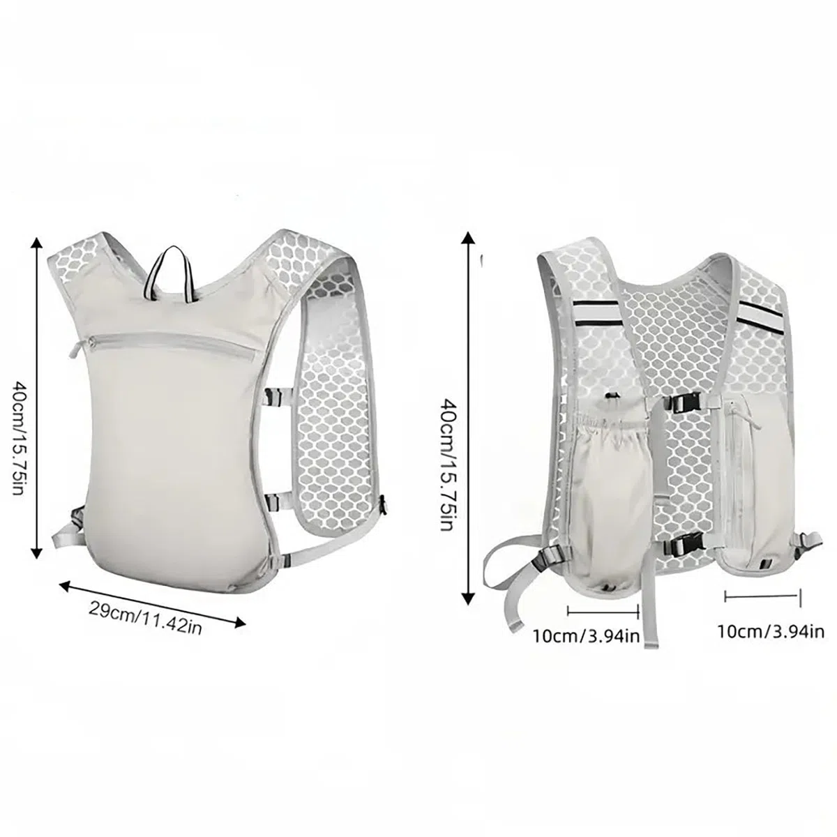 Ultraleichte Laufweste Herren & Damen mit 500ml Trinkflasche, Trinkweste für Laufen und Joggen, Kompakter Laufrucksack