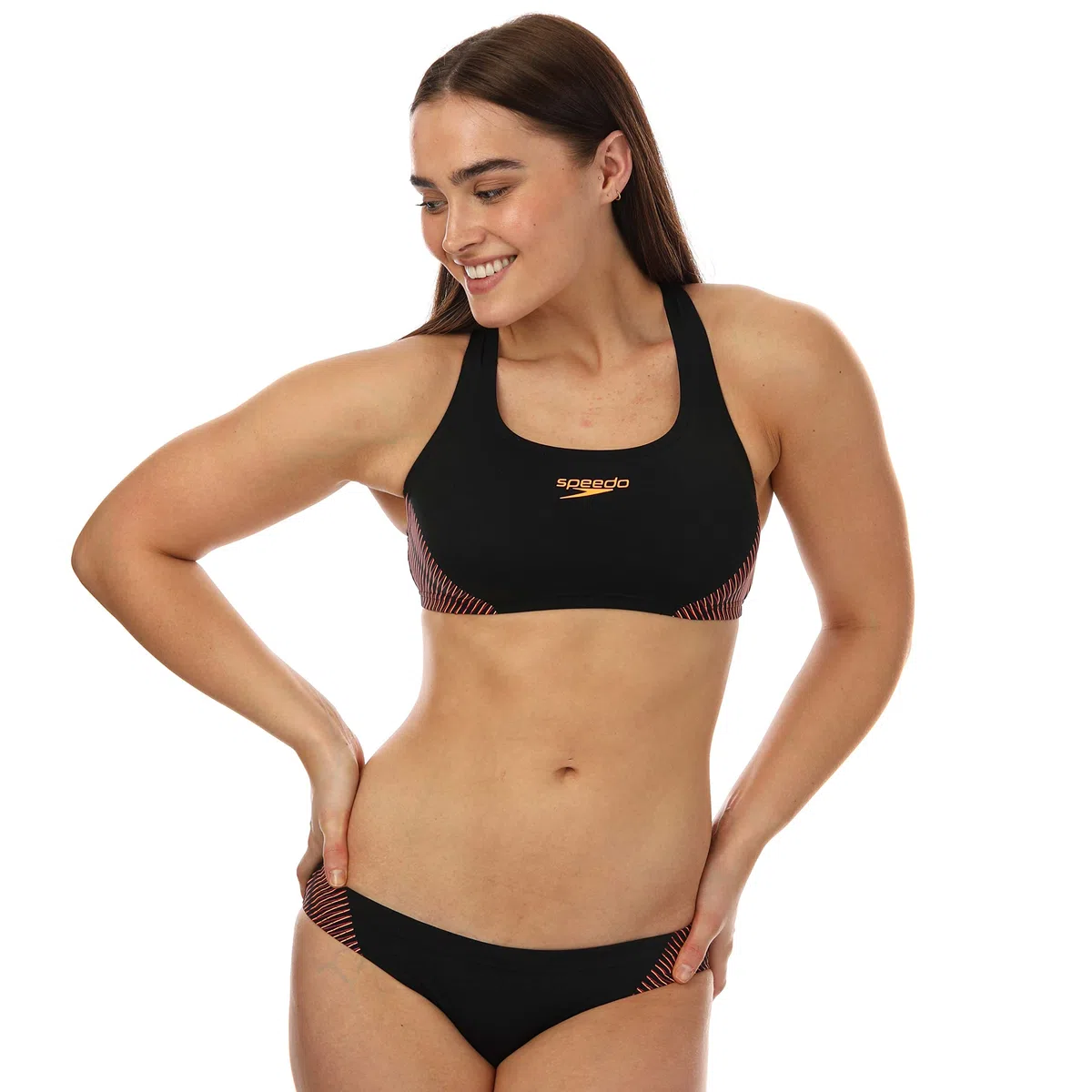 Speedo Damen Platzierung Bikini in Schwarz