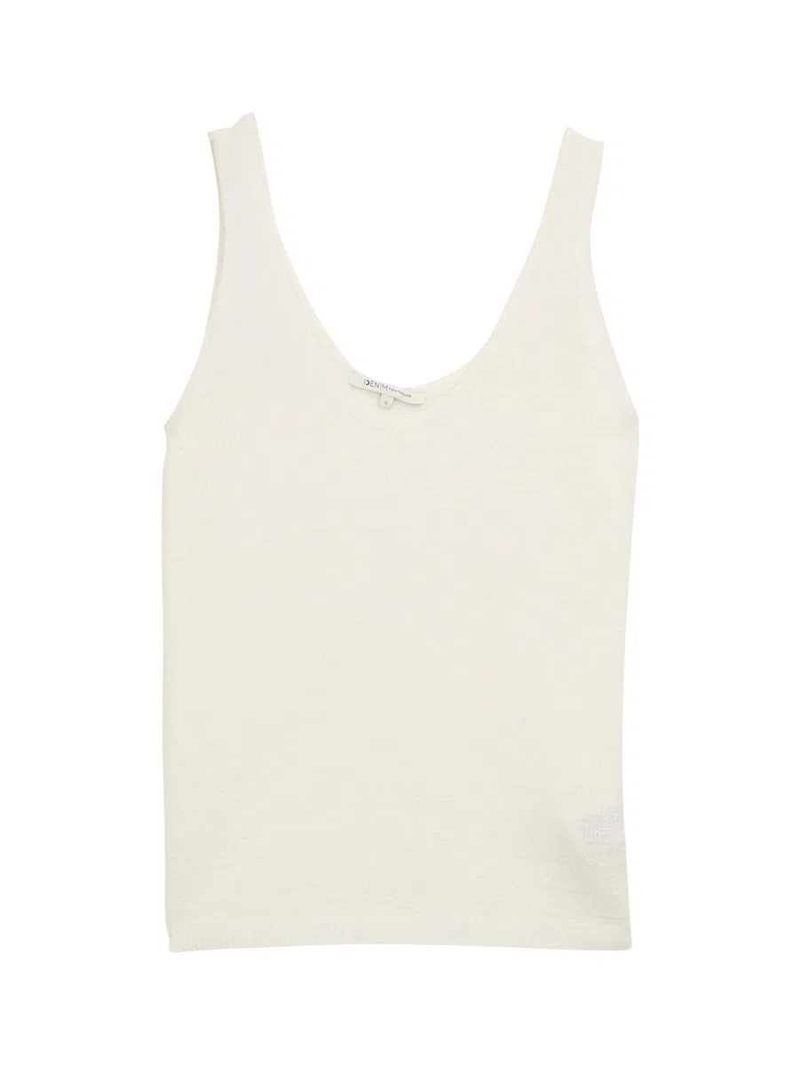 Tom Tailor Denim Damen Stricktop mit V-Ausschnitt