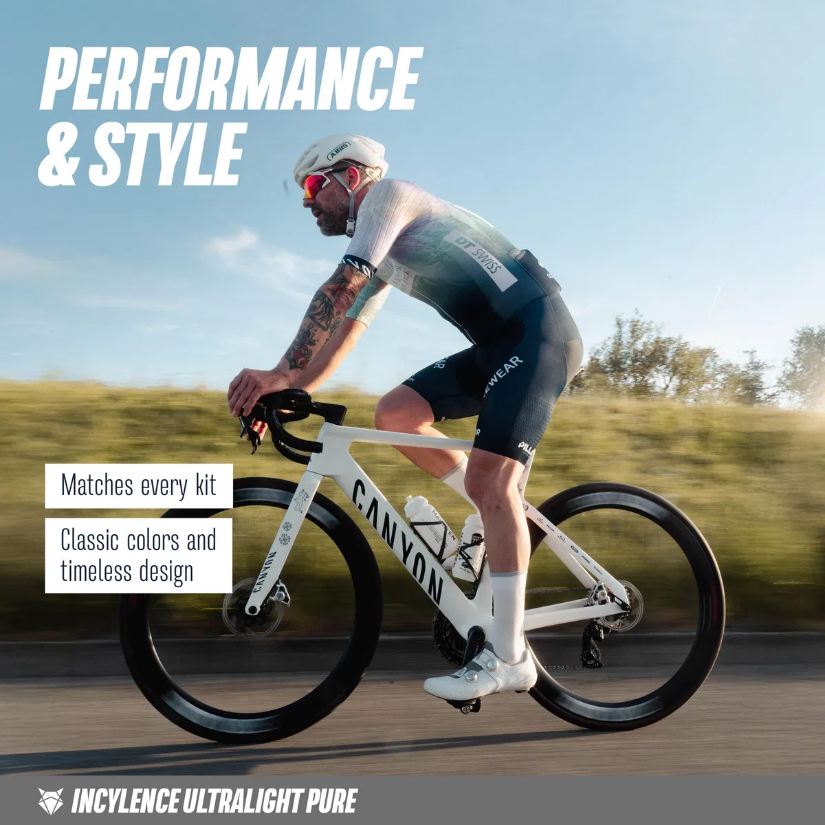 INCYLENCE Rennrad Socken Herren - Ultradünne Fahrradsocken mit leichter Kompression, atmungsaktiv und glatter Zehennaht, 1 Paar