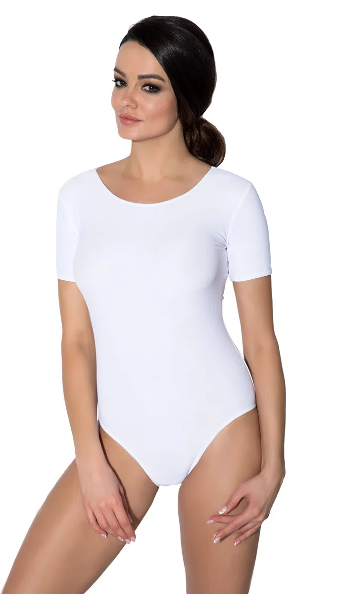 Aquarti Damen Ballett Trikot Kurzarm Gymnastik Tanz-Body