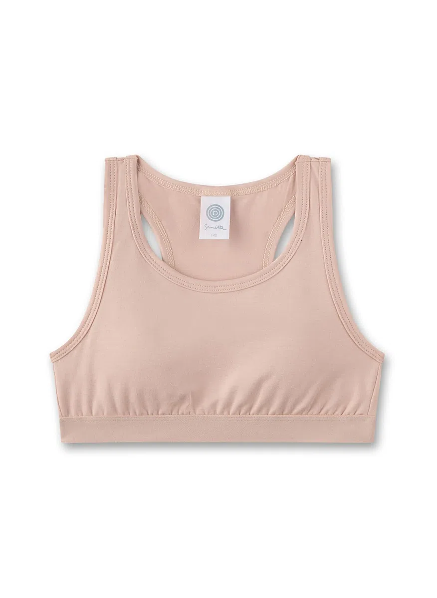 Sanetta Mädchen-Bustier Nude | Bequemes und angenehmes Bustier für Mädchen aus Baumwoll-Modal-Mix. | Mädchen Bustier