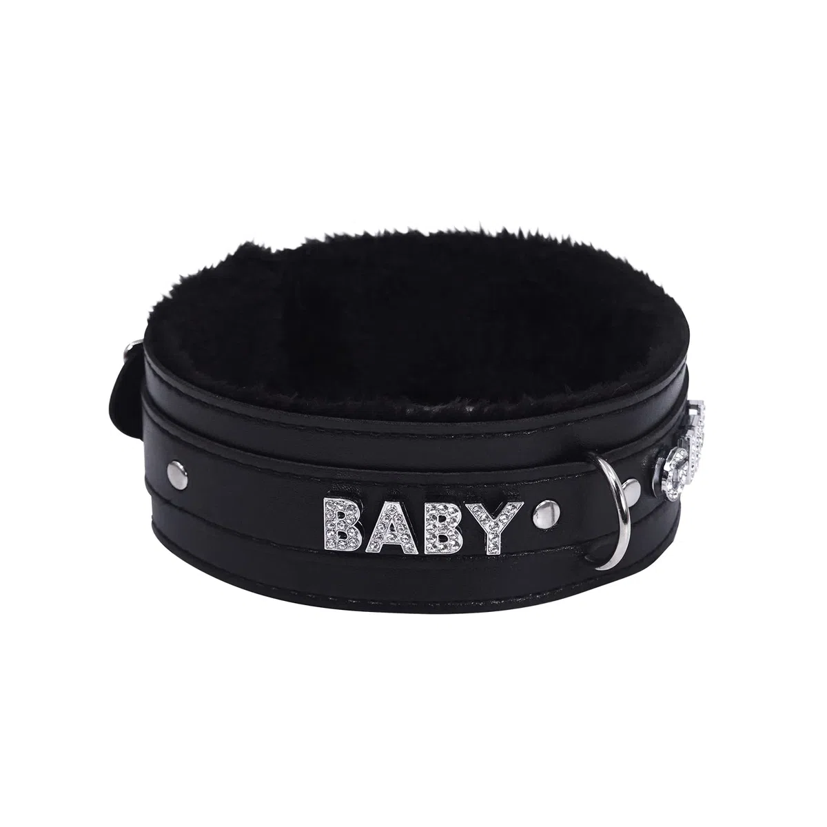 Paloli Rosa Choker Halskette für Frauen aus Leder – Fluffy Punk Leash, Gothic Cosplay & Sexy Schmuck