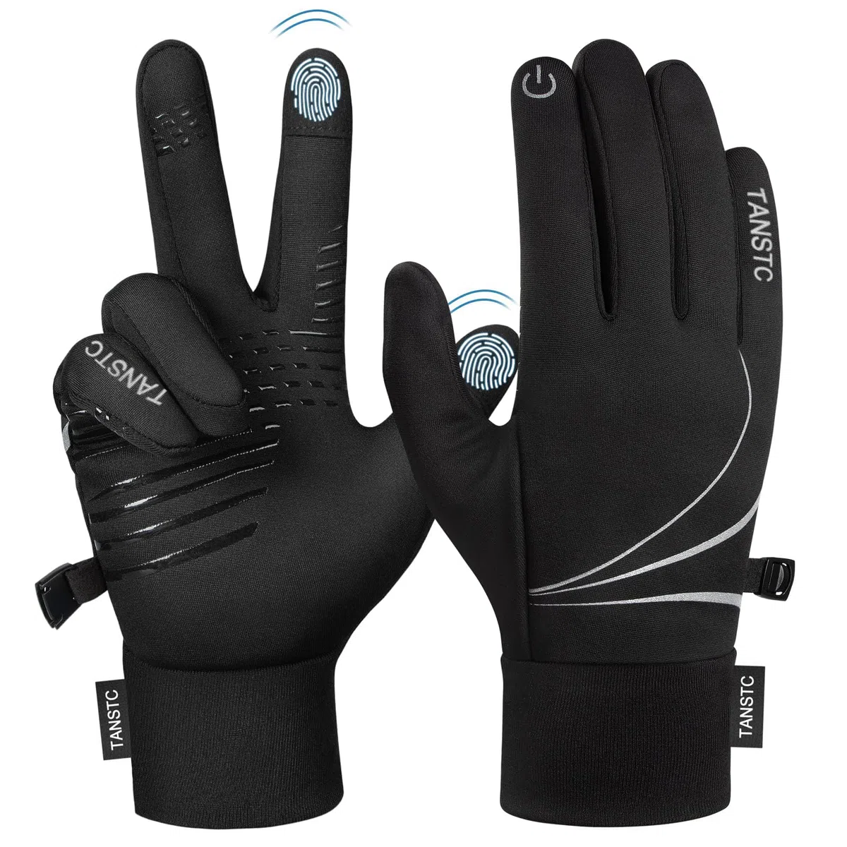 TANSTC Handschuhe Herren Damen Winter Touchscreen Thermohandschuhe Outdoor rutschfeste Fahrradhandschuhe Warm Winterhandschuhe Elastizitä Skihandschuhe Atmungsaktiv Laufhandschuhe Schneehandschuhe