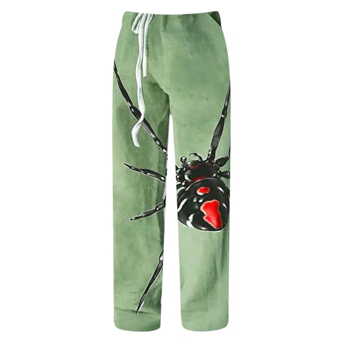 Herren Lang Freizeithose Weites Bein mit Spinnen 3D-Druck Casual Atmungsaktiv Strandhose Leicht Elastische Taille Halloween Hosen mit Kordelzug und Taschen Loose Fit für Männer