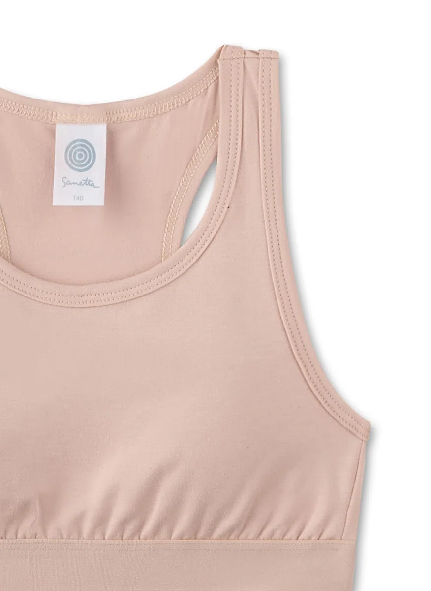 Sanetta Mädchen-Bustier Nude | Bequemes und angenehmes Bustier für Mädchen aus Baumwoll-Modal-Mix. | Mädchen Bustier
