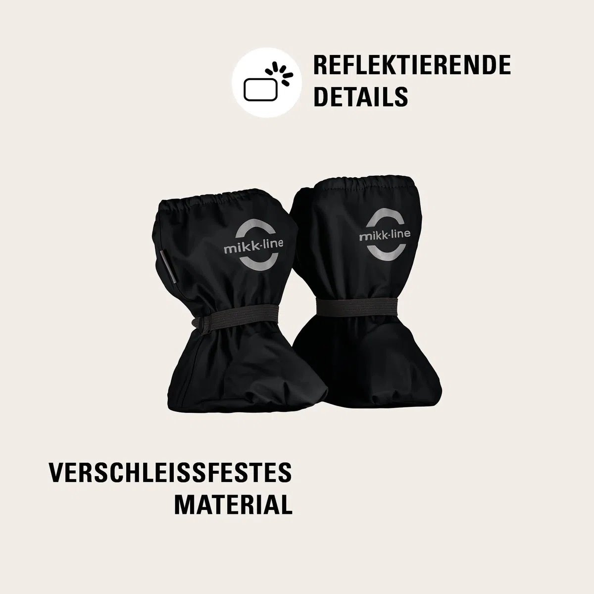 Mikk-line PU Regenfüßlinge mit Fleecefutte | OEKO-TEX Standard 100 zertifiziert | Wasserdicht mit einer Wassersäule von 8.000 mm | Winddicht und isolierend | Kein PFAS hinzugefüg