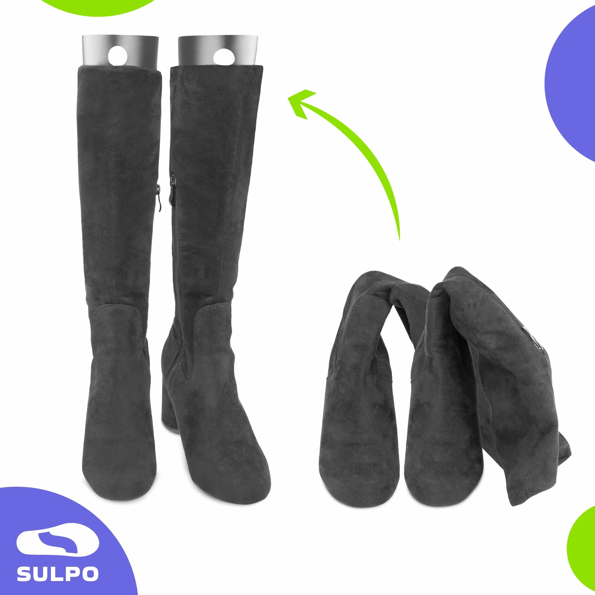 SULPO Stiefelformer - Stiefelhalter für Stiefel - Stiefelspanner Damen und Herren - Wiederverwendbar Schuhspanner