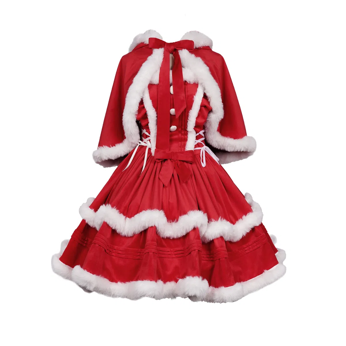ZZEQYG Damen-Weihnachtskleider, Weihnachtsmann-Outfits, süßes Lolita-Kleid