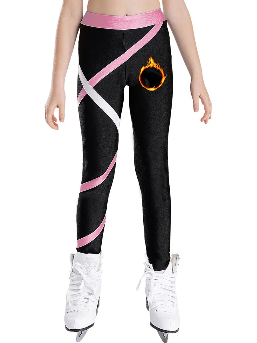 Kaerm Eislaufen Outfit Kinder Mädchen Thermo Trainingsanzug Langarm Sportjacke Mit Patchwork Gymnastikhose 2tlg Dancewear