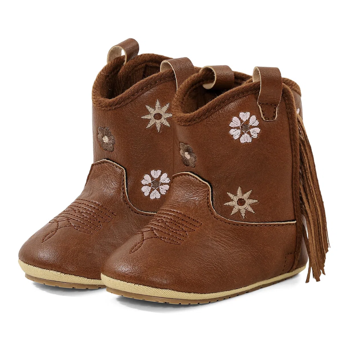 Stiefel Baby Jungen Mädchen Cowboy Stiefel Westernboots PU Leder Klettverschluss