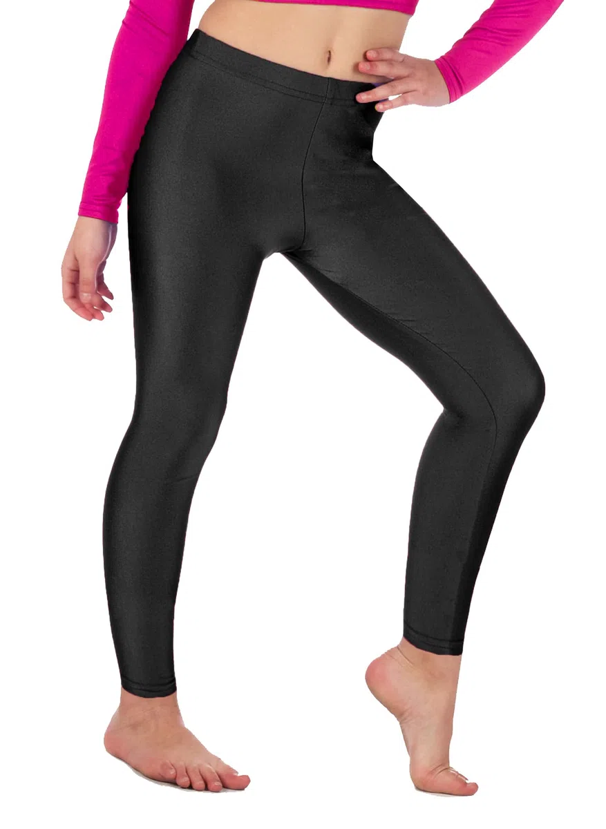 Re Tech UK - Mädchen Leggings - für Gymnastik, Tanzen & Ballett - glänzend - ohne Füße - elastisch - Neonfarben