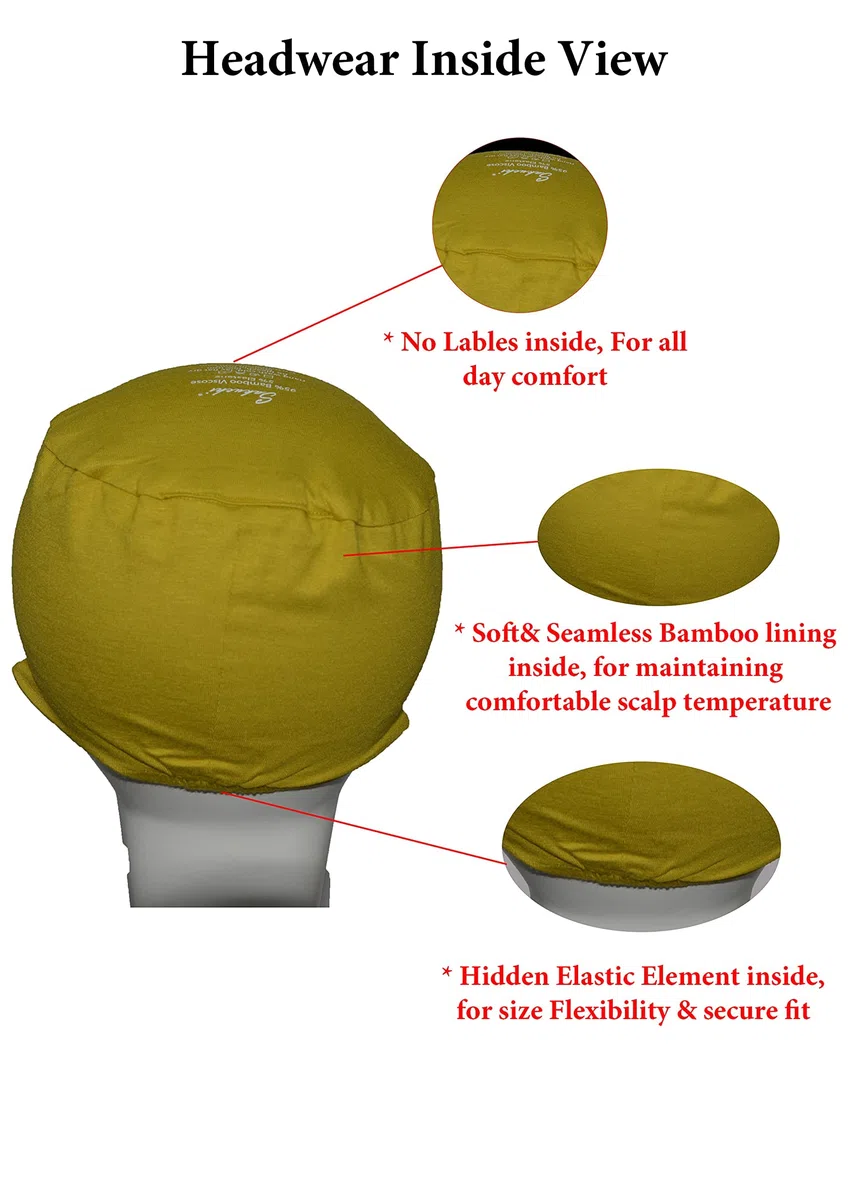 Ballonmütze für Frauen, Chemo Kopfbedeckung, Bambus Turban, Visier und abnehmbares Band (2 Stück), 95% Bambus Viskose und 05% Elastan (groß)