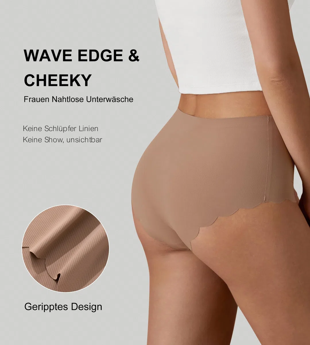 SHARICCA Nahtlos Slips Unterwäsche Damen Hohe Taille Bequeme Seamless Hipster Slips No Show Unterhosen Damen Panties Mehrpack