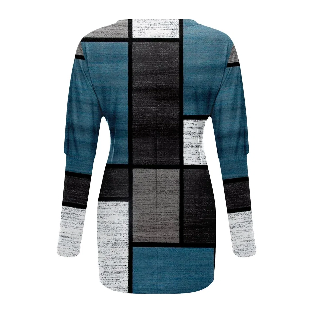 Langarmshirt Damen Longpullover - Pullover Damen Lang Oberteile T Shirt Bedrucken Vintage Longshirt Casual Langarm Sweatshirt mit Taschen Tshirt Bluse Tunika Tops Blusen & Tuniken für Frauen