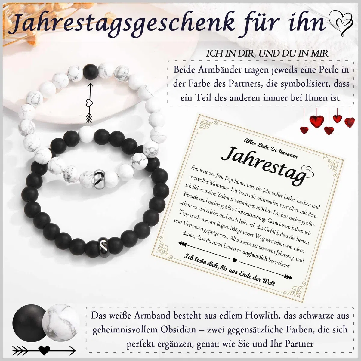 FAOMZQ Partner Geschenke für Beide, Valentinstagsgeschenk für Meine Frau Freundin, Jahrestag Geschenk für Ihn, Geschenk für Meinen Mann Freund zum Valentinstag Weihnachten Geburtstag Jahrestag