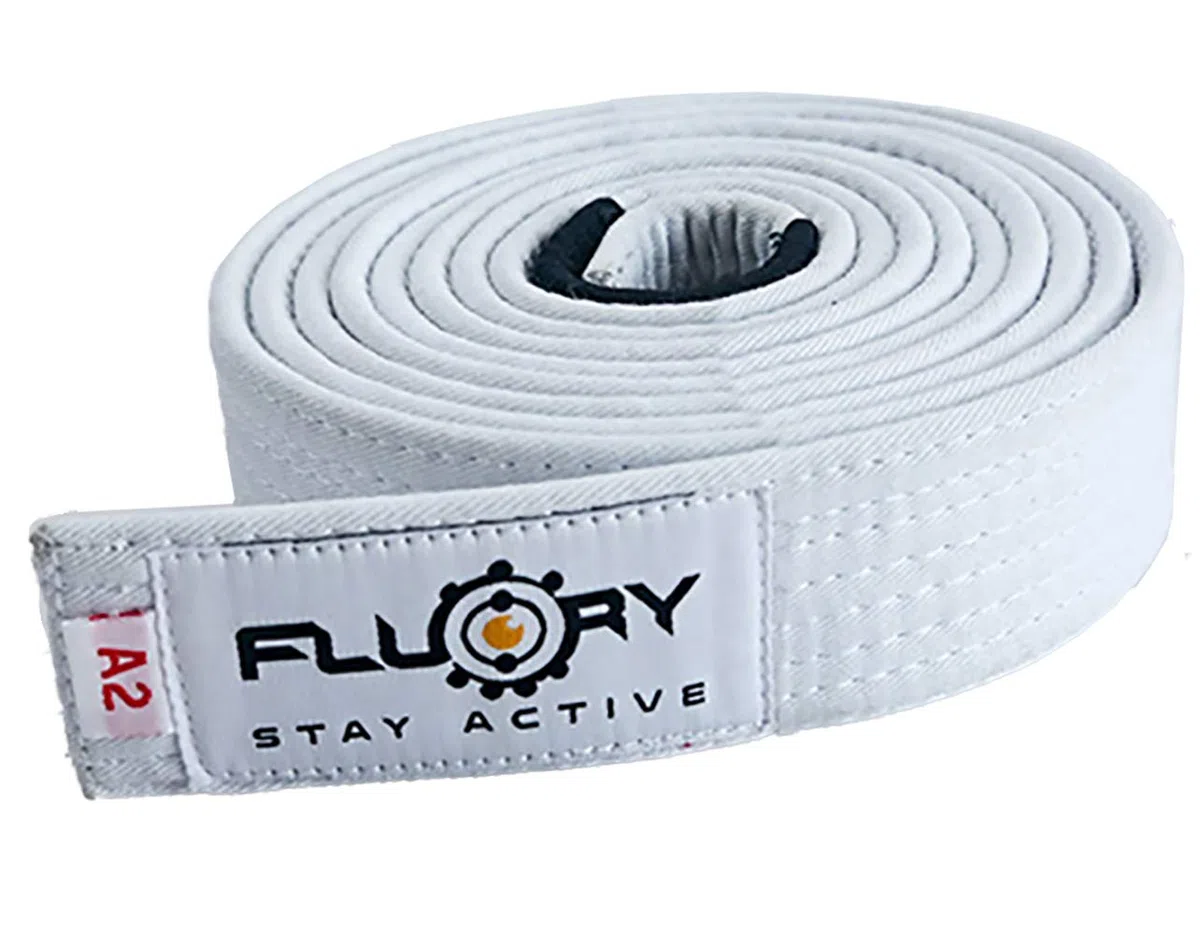 FLUORY BJJ-Gürtel, brasilianischer Jiu-Jitsu-Gürtel mit Farbe Weiß, Lila, Blau, Braun, Schwarz für Größe A0, A1, A2, A3, A4.