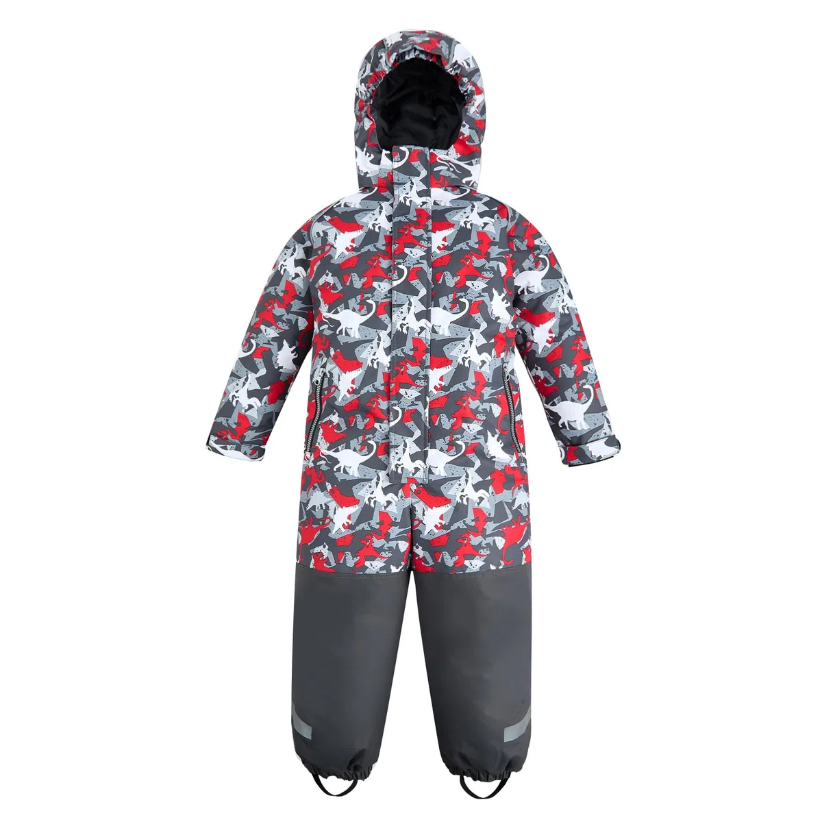 Gogokids Wasserdichte Schneeanzüge Kinder - Kleinkind Warme Skianzüge Overalls mit Abnehmbarem Hut & Reißverschlusstasche, Kinder Thermische Skijacke Winterkleidung für Jung Mädchen 3-9 Jahre