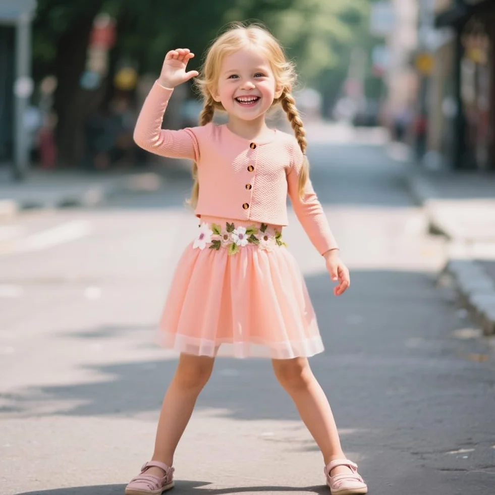 Vicloon Baby Mädchen Kleid mit Strickjacke Set, Baumwollkleid, Kleinkind Ärmellose Blumen Tüll Tutu Kleider und Langarm Waffel, 2 Stück ärmellosem Tüllkleid Outfit Set für Mädchen 6 Monate-2 Jahre