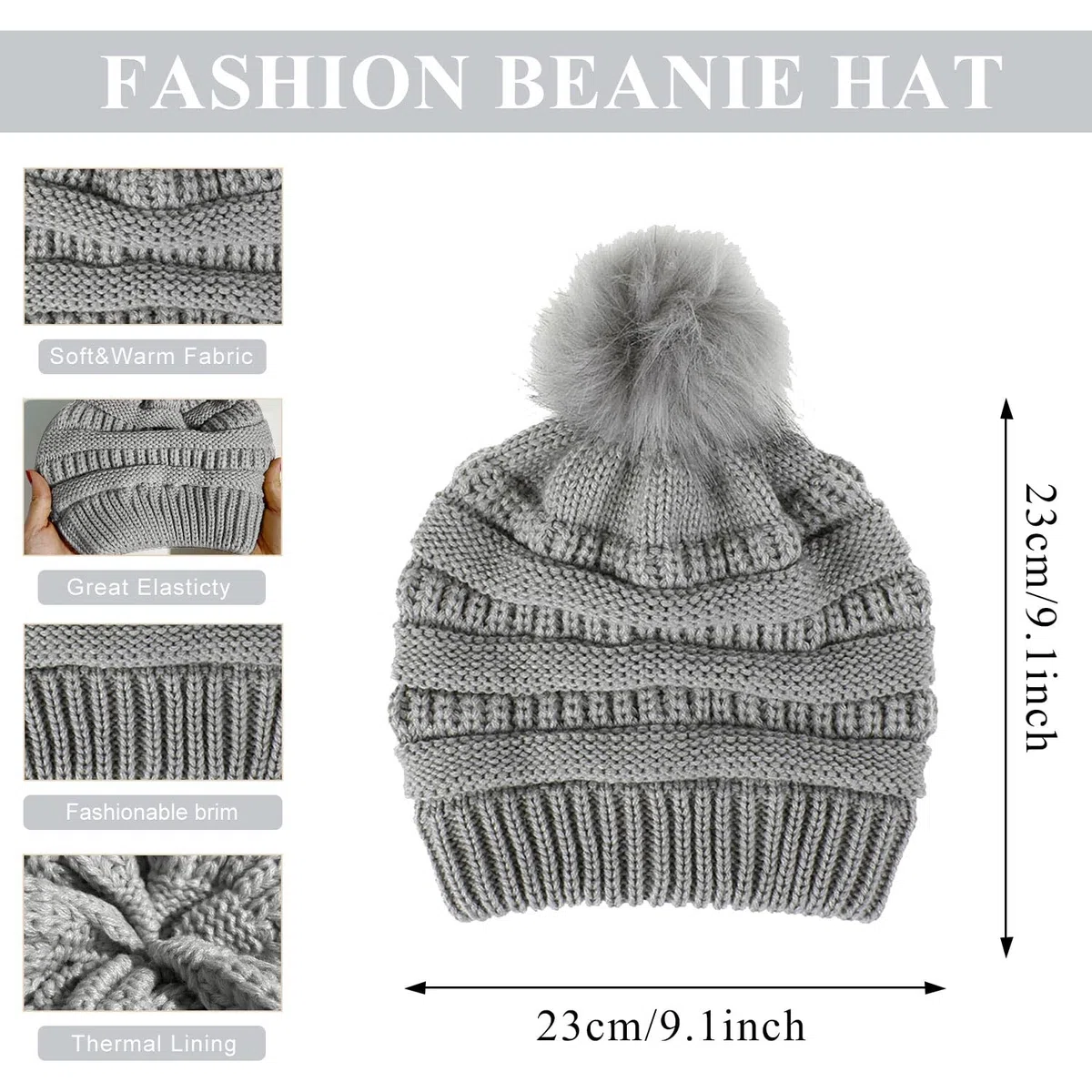 CheChury Strickmütze Schal Touchscreen Handschuhe Thermosocken Set Damen Beanie Gestrickt Winter Fleece Pompom Winterschal Kombi Wintersocken Set Loop Grobstrick Kombi Sets Loop Schal Geschenk