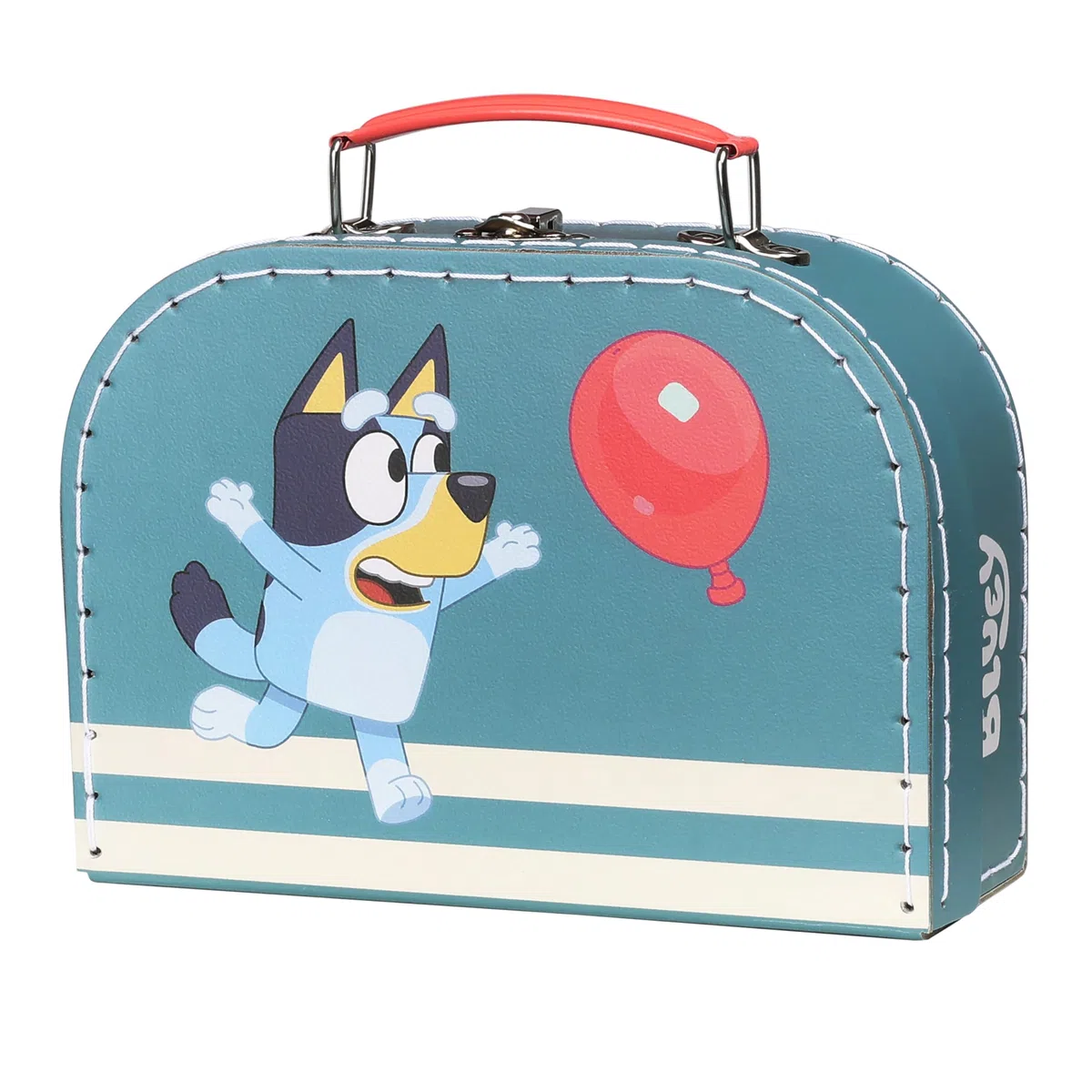 Micki Bluey-Kinderkoffer aus Pappe – Langlebiger und strapazierfähiger Kinderkoffer, 20 cm, leichtes und farbenfrohes Design, perfekt für Vorschule und Reisen, mit beliebten Bluey-Figuren, 65000200