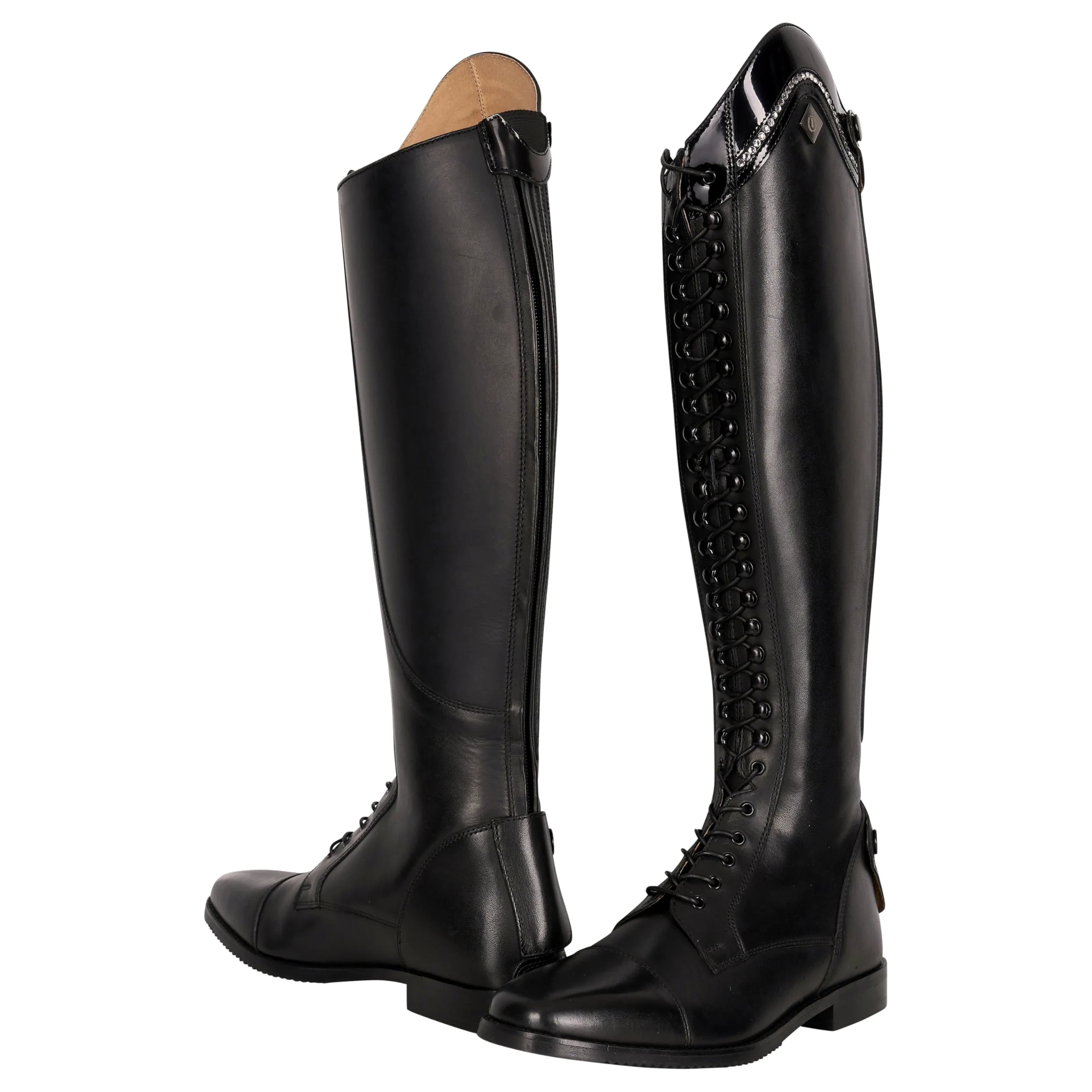 Imperial Riding Reitstiefel IRH Olania Dressage, Dressurstiefel aus Leder mit Schnürung und Reißverschluss, Lang/Eng