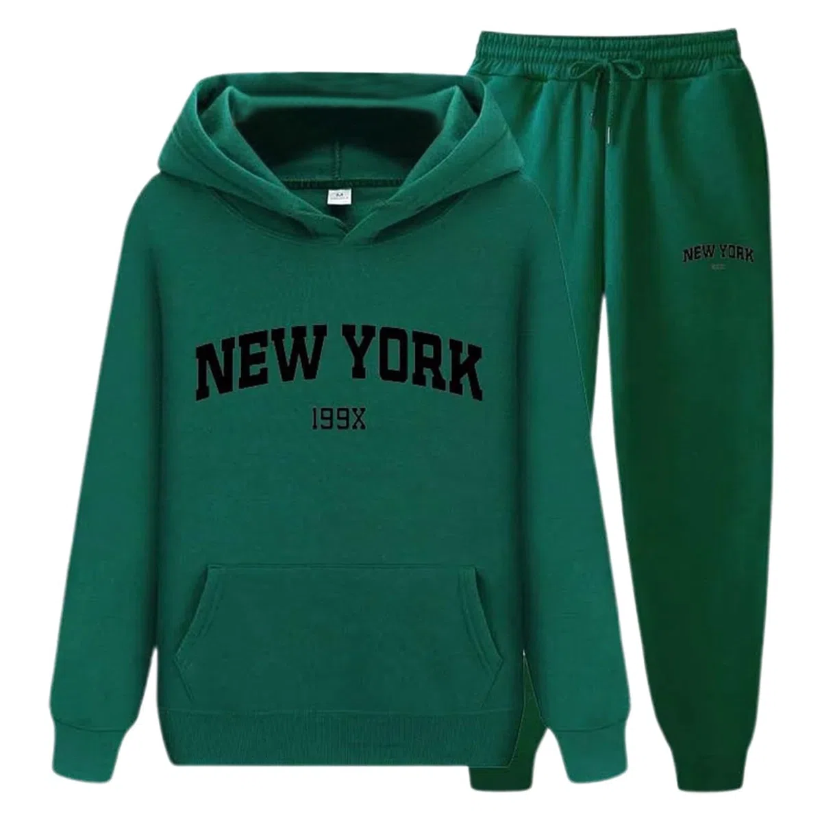 Generisch Hoodie Große Größen Damen Jogginghose mit Buchstaben-Print für Paare, Unisex, York-Thema, Freizeitkleidung, bequemer stylischer Trainingsanzug mit Pullover Mit Hemdkragen Damen