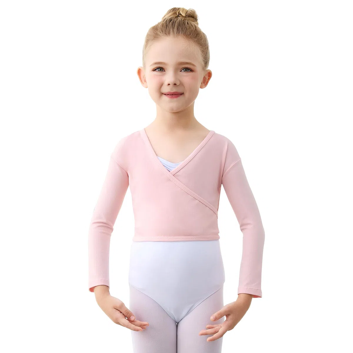 Kinder Ballett Wickeljacke Langarm Gymnastik Tanz Ballettjacke Mädchen Baumwoll Ballett Bolero für Mädchen Kinder Damen