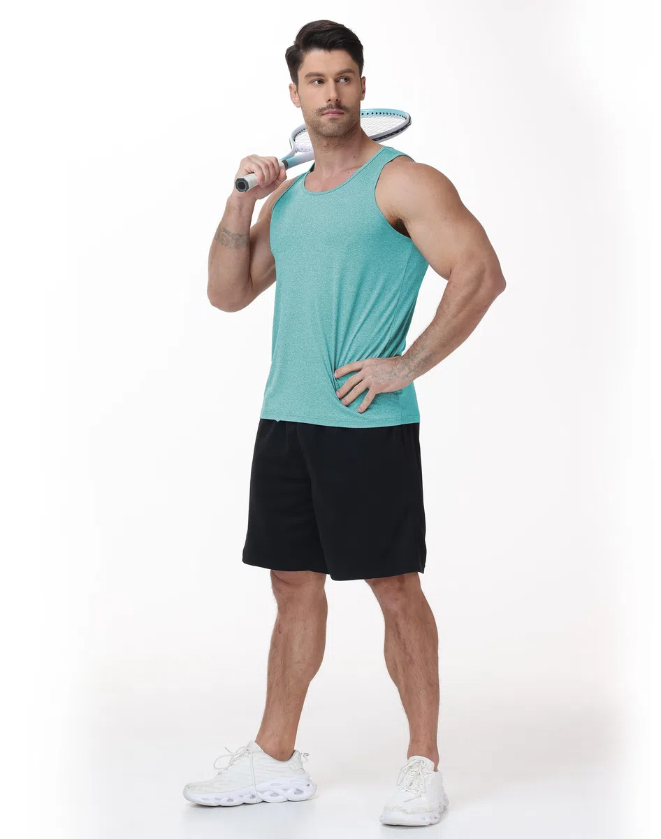 Hioutdoor 3er Pack Muskelshirts Herren Fitness Tank Top Ärmelloses Shirt Muscle Workout Quick Dry Atmungsaktive Schnelltrocknend Gym Laufshirt Sommer Sleeveless Sportshirt
