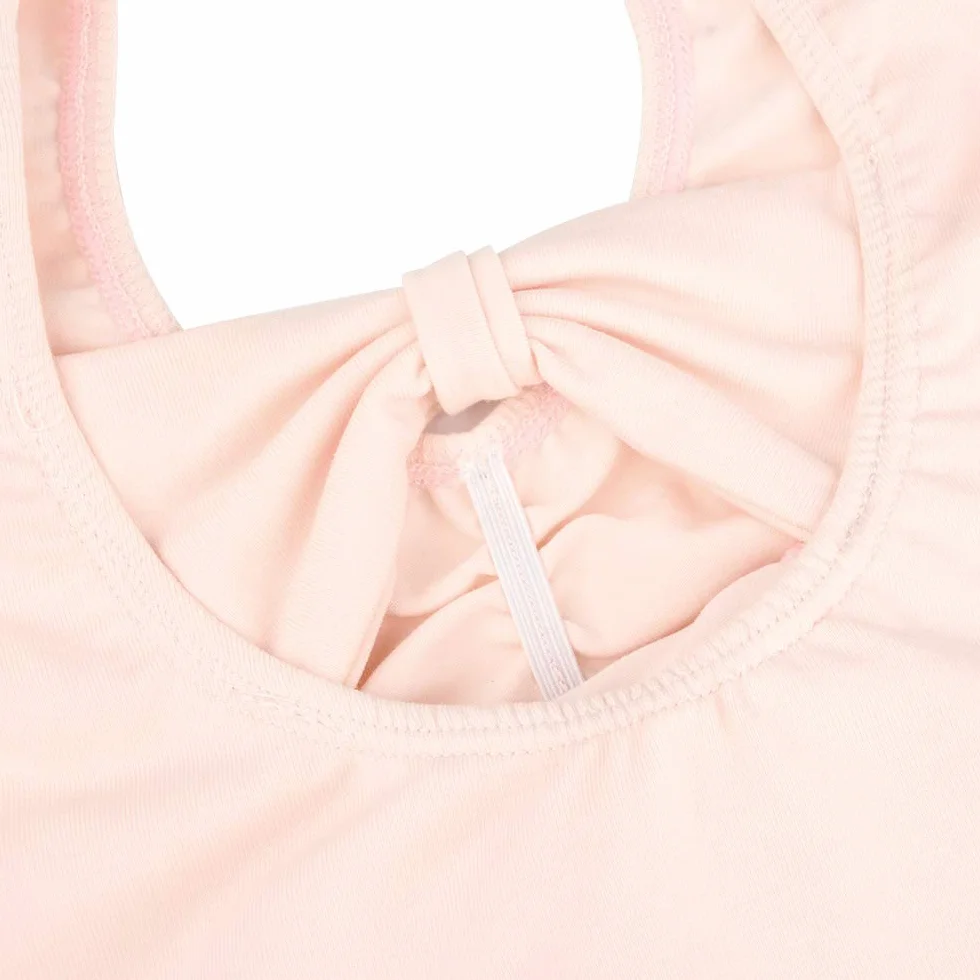Bezioner Kinder Ballettkleidung Mädchen Ballettkleid Kurzarm Balletttrikot Ballettanzug Tanzkleid Tanzbody aus Baumwolle mit Chiffon Rock Tütü
