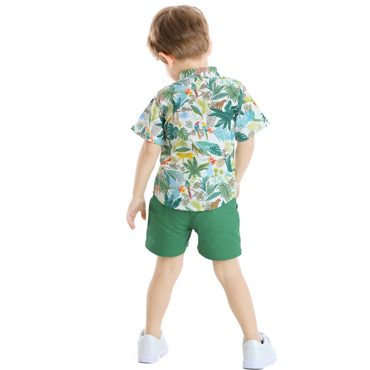 Winmany Baby Jungen Hawaii Outfits Kinder Botton Unterhemd und Shorts-Set Tropical Floral Sommer Beachwear Kleidung