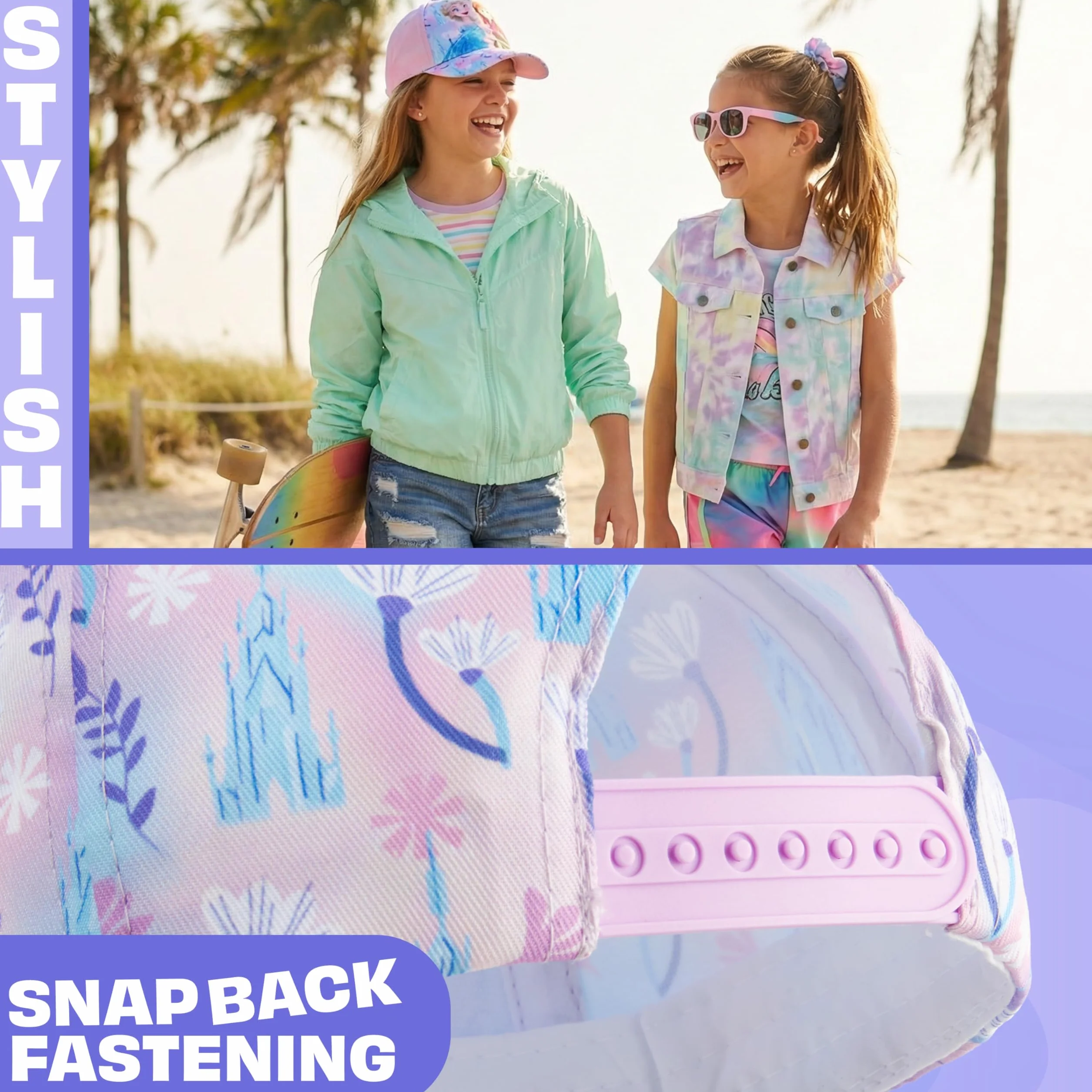 Paw Patrol | Frozen | Disney Prinzessinnen | Minnie Mouse | Sesamstraße Mädchen Basecap und Sonnenbrille & Haargummi Set, Sommer Geschenke für Mädchen