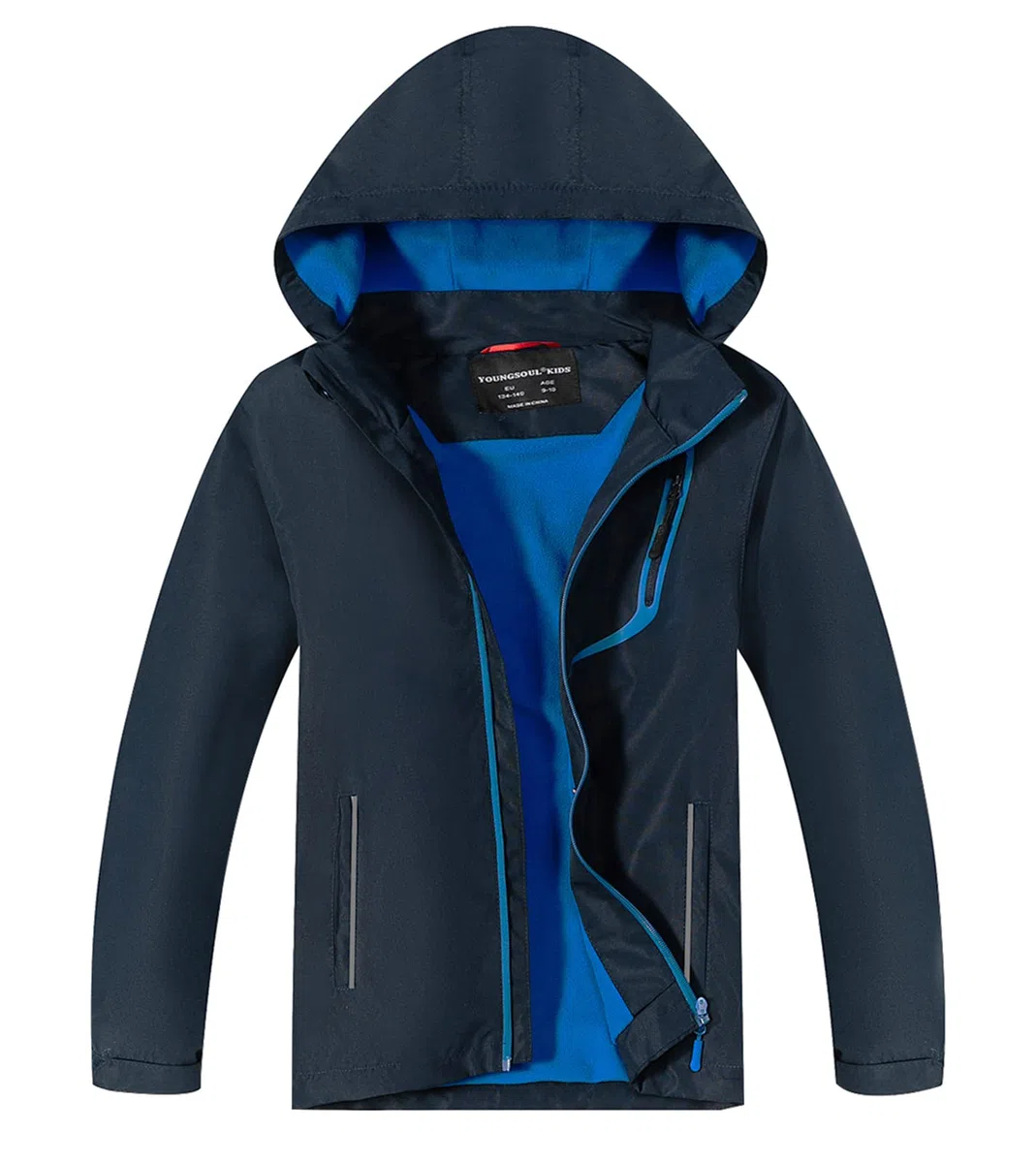 YoungSoul Kinder wasserdichte Regenjacke mit Abnehmbarer Kapuze