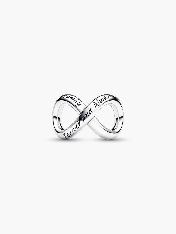 Pandora Moments Anhänger Ewigkeit, Scheibe und Herz, Sterlingsilber, mit klarem Cubic Zirkonia