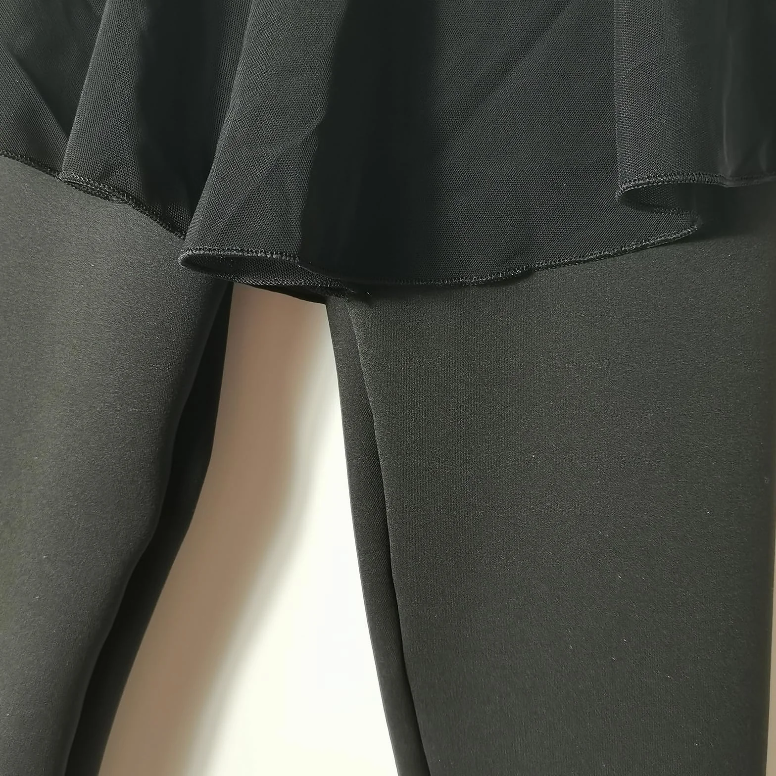LIUHUO Eiskunstlauf Hakama Mädchen Schwarz Leggings Wettbewerb Training Kleidung